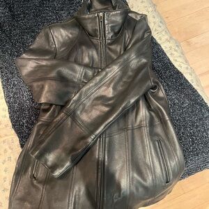 Jones New York Black leather jacket